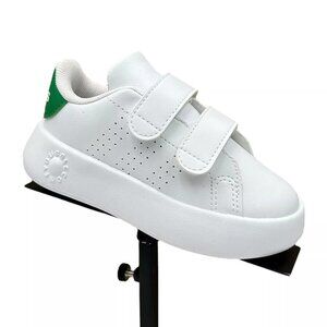 Adidas Toddler Boys Advantage Slip-on Sneakers Size 7 White Lightweight & Comfy